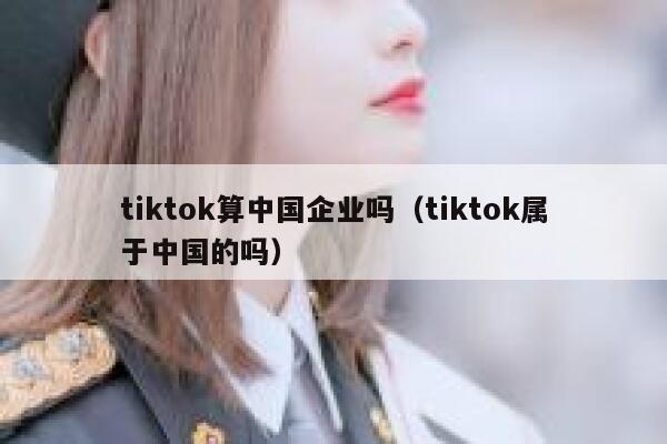 tiktok算中国企业吗（tiktok属于中国的吗） 第1张