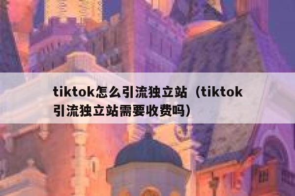 tiktok怎么引流独立站（tiktok引流独立站需要收费吗） 第1张