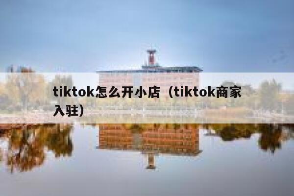 tiktok怎么开小店（tiktok商家入驻） 第1张