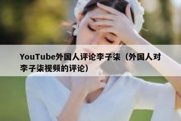 YouTube外国人评论李子柒（外国人对李子柒视频的评论） 第1张