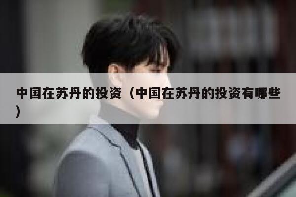 中国在苏丹的投资（中国在苏丹的投资有哪些） 第1张