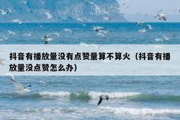 抖音有播放量没有点赞量算不算火（抖音有播放量没点赞怎么办） 第1张