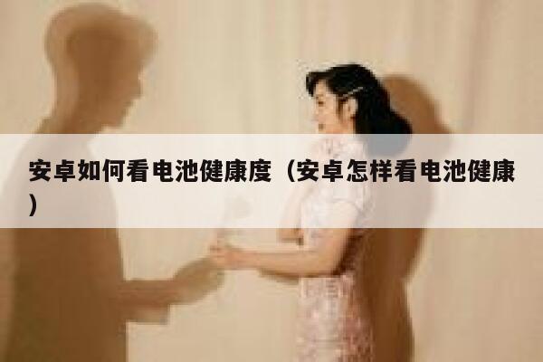 安卓如何看电池健康度（安卓怎样看电池健康） 第1张