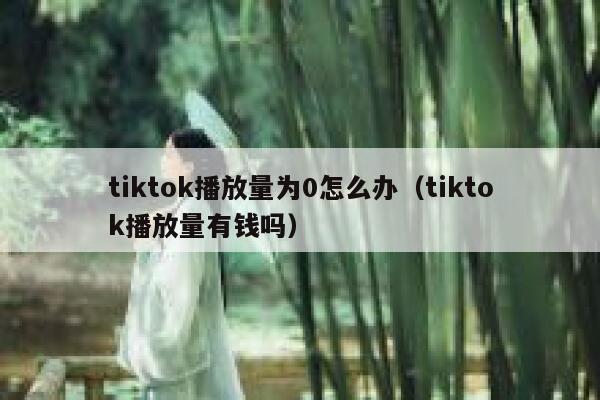 tiktok播放量为0怎么办（tiktok播放量有钱吗） 第1张