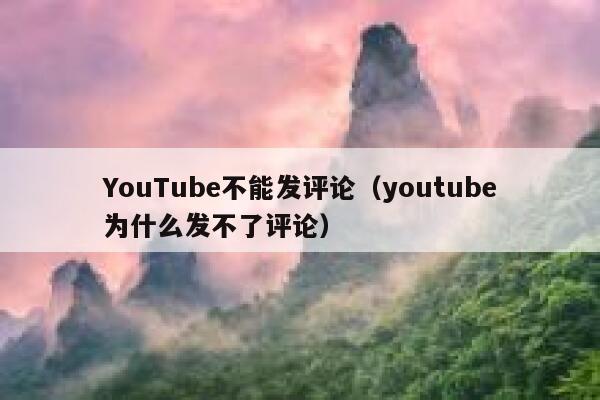 YouTube不能发评论（youtube为什么发不了评论） 第1张