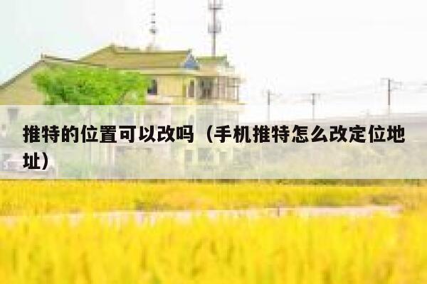 推特的位置可以改吗（手机推特怎么改定位地址） 第1张