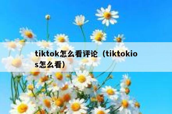 tiktok怎么看评论（tiktokios怎么看） 第1张