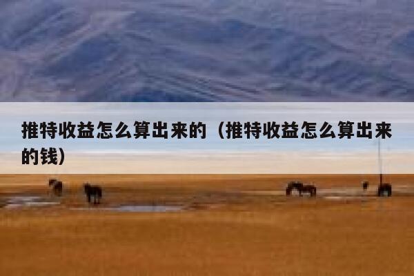 推特收益怎么算出来的（推特收益怎么算出来的钱） 第1张