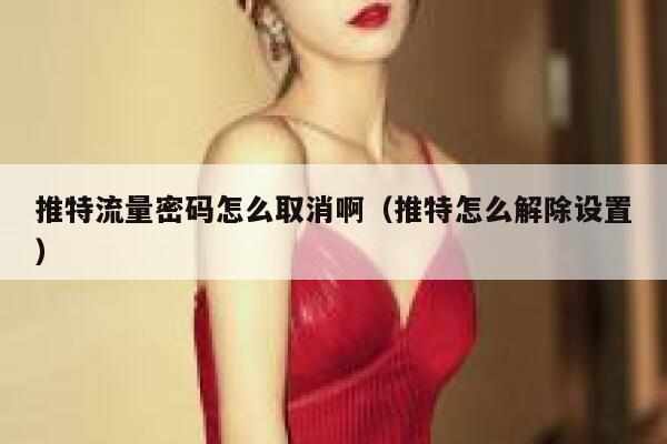 推特流量密码怎么取消啊(推特怎么解除设置) 第1张 推特流量密码怎么取消啊(推特怎么解除设置) 第1张