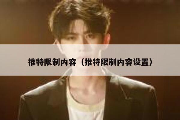 推特限制内容（推特限制内容设置） 第1张