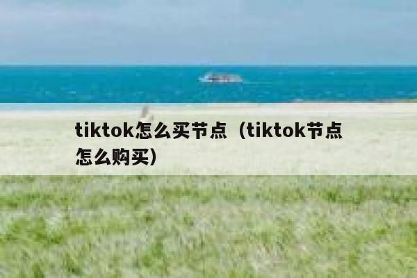 tiktok怎么买节点（tiktok节点怎么购买） 第1张