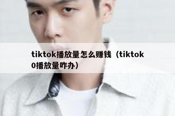 tiktok播放量怎么赚钱（tiktok0播放量咋办） 第1张