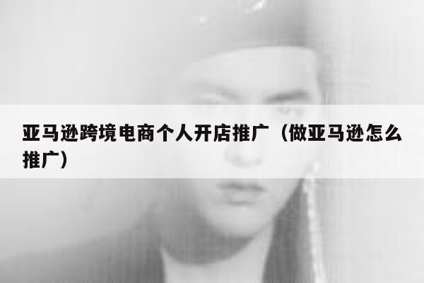 亚马逊跨境电商个人开店推广（做亚马逊怎么推广） 第1张