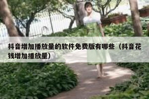 抖音增加播放量的软件免费版有哪些（抖音花钱增加播放量） 第1张