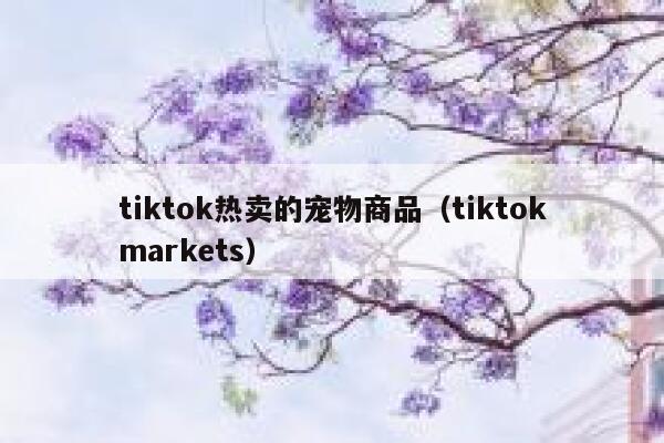 tiktok热卖的宠物商品（tiktokmarkets） 第1张