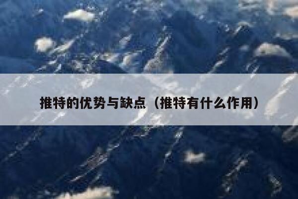 推特的优势与缺点(推特有什么作用) 第1张 推特的优势与缺点(推特有什么作用) 第1张