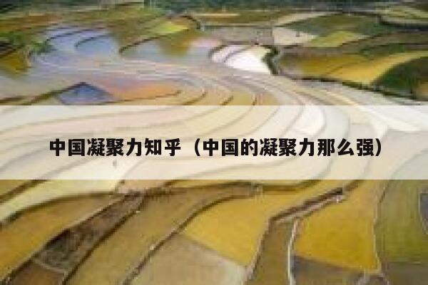 中国凝聚力知乎(中国的凝聚力那么强) 第1张 中国凝聚力知乎(中国的凝聚力那么强) 第1张