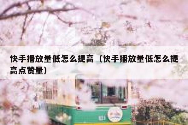 快手播放量低怎么提高（快手播放量低怎么提高点赞量） 第1张