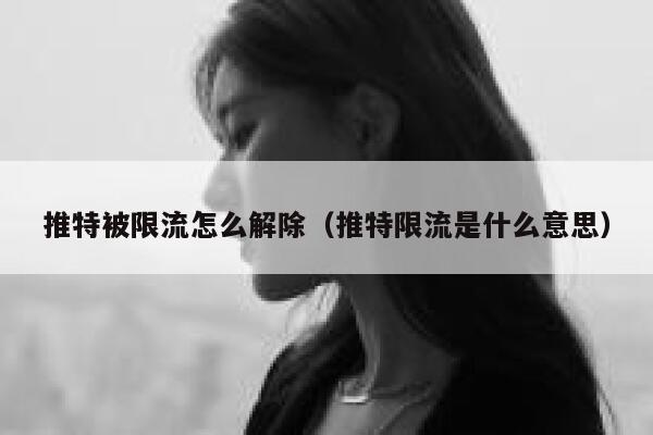 推特被限流怎么解除（推特限流是什么意思） 第1张