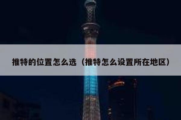 推特的位置怎么选（推特怎么设置所在地区） 第1张