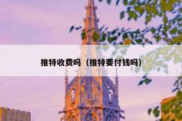 推特收费吗（推特要付钱吗） 第1张
