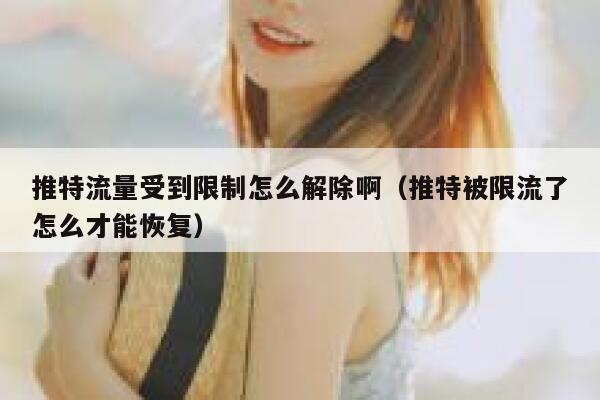 推特流量受到限制怎么解除啊（推特被限流了怎么才能恢复） 第1张