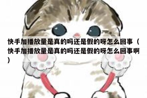 快手加播放量是真的吗还是假的呀怎么回事（快手加播放量是真的吗还是假的呀怎么回事啊） 第1张