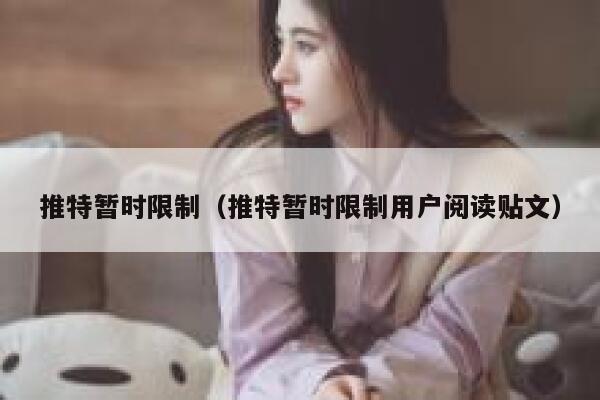 推特暂时限制（推特暂时限制用户阅读贴文） 第1张