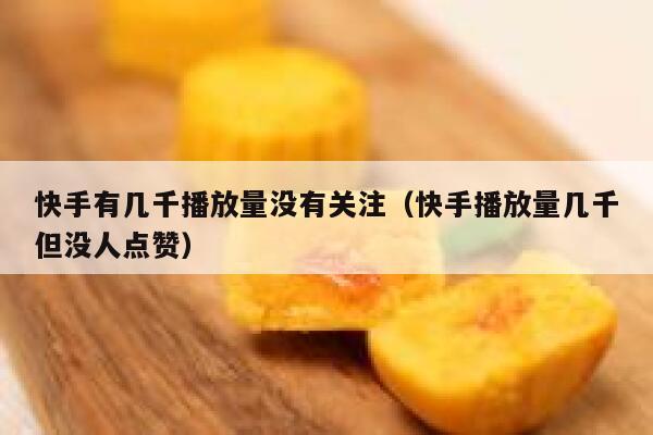 快手有几千播放量没有关注（快手播放量几千但没人点赞） 第1张