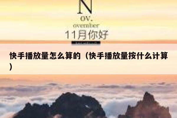 快手播放量怎么算的（快手播放量按什么计算） 第1张