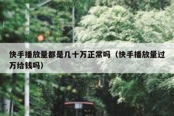 快手播放量都是几十万正常吗（快手播放量过万给钱吗） 第1张