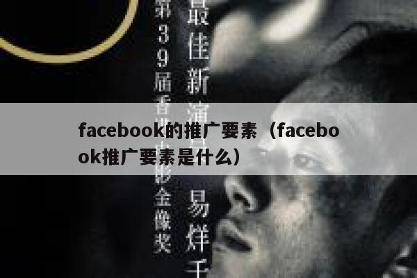 facebook的推广要素（facebook推广要素是什么） 第1张