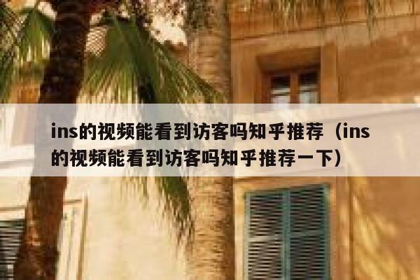 ins的视频能看到访客吗知乎推荐（ins的视频能看到访客吗知乎推荐一下） 第1张