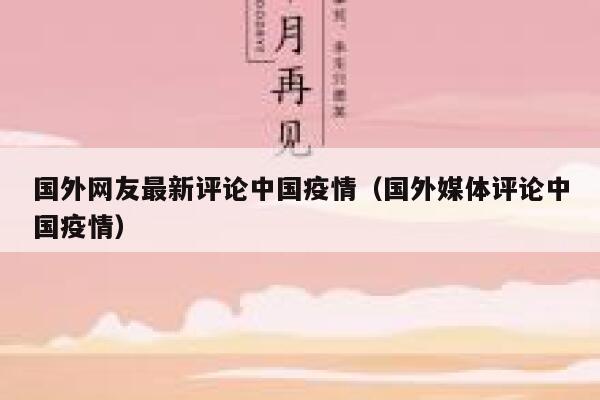 国外网友最新评论中国疫情(国外媒体评论中国疫情) 第1张 国外网友最新评论中国疫情(国外媒体评论中国疫情) 第1张