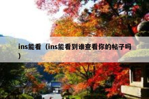 ins能看(ins能看到谁查看你的帖子吗) 第1张 ins能看(ins能看到谁查看你的帖子吗) 第1张