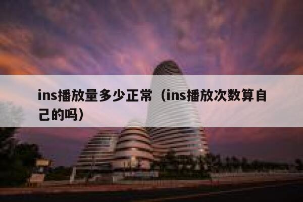 ins播放量多少正常(ins播放次数算自己的吗) 第1张 ins播放量多少正常(ins播放次数算自己的吗) 第1张
