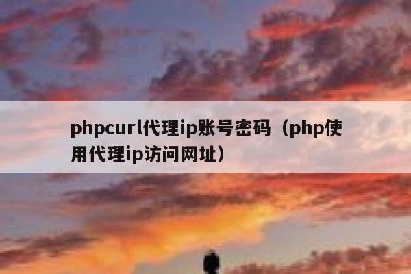 phpcurl代理ip账号密码（php使用代理ip访问网址） 第1张