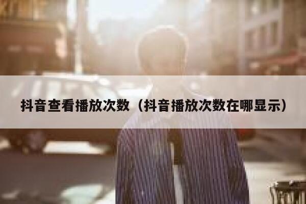抖音查看播放次数（抖音播放次数在哪显示） 第1张