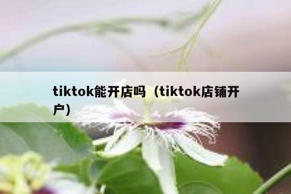 tiktok能开店吗（tiktok店铺开户） 第1张