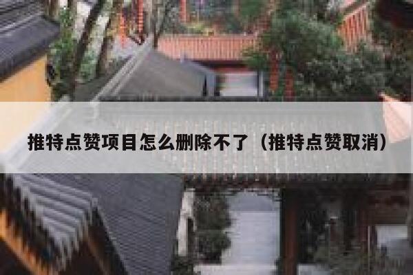 推特点赞项目怎么删除不了(推特点赞取消) 第1张 推特点赞项目怎么删除不了(推特点赞取消) 第1张