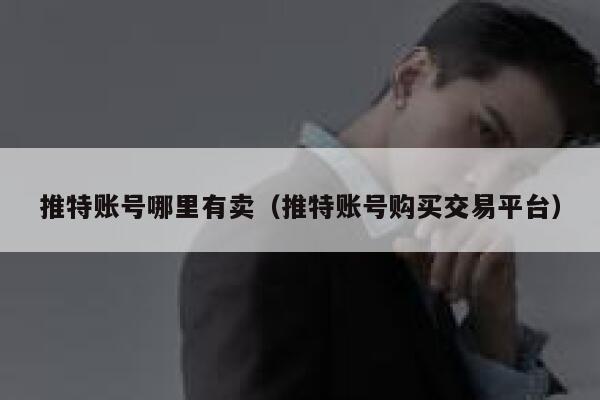 推特账号哪里有卖（推特账号购买交易平台） 第1张