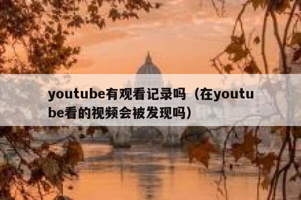 youtube有观看记录吗（在youtube看的视频会被发现吗） 第1张
