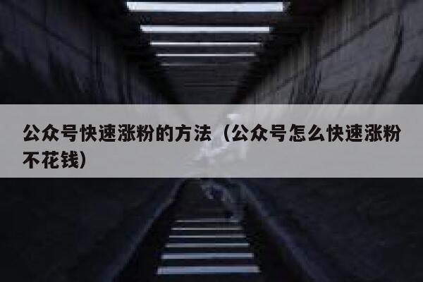 公众号快速涨粉的方法（公众号怎么快速涨粉不花钱） 第1张