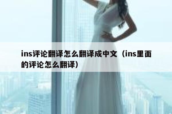 ins评论翻译怎么翻译成中文（ins里面的评论怎么翻译） 第1张