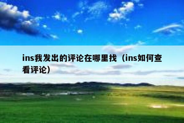 ins我发出的评论在哪里找（ins如何查看评论） 第1张