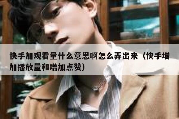 快手加观看量什么意思啊怎么弄出来（快手增加播放量和增加点赞） 第1张