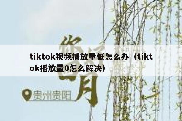 tiktok视频播放量低怎么办（tiktok播放量0怎么解决） 第1张
