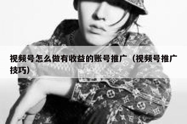 视频号怎么做有收益的账号推广（视频号推广技巧） 第1张