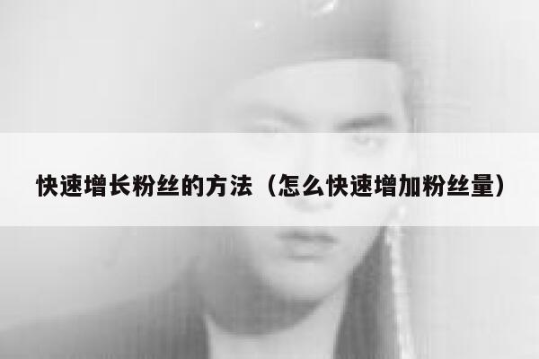 快速增长粉丝的方法（怎么快速增加粉丝量） 第1张