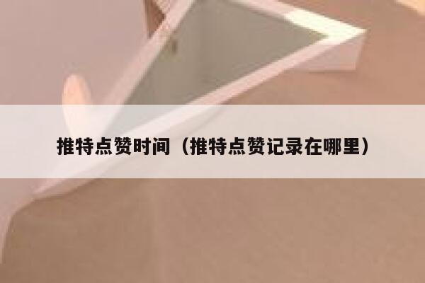 推特点赞时间（推特点赞记录在哪里） 第1张